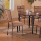 Contemporary Dinette Set With Cherry Finish Round Top