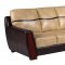 UFM226 Sofa in Ivory & Chocolate PU by Global w/Options