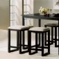 Black Oak Finish 5 PC Counter Height Dinette Set w/Barstools