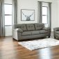 Donlen Sofa & Loveseat Set 59702 in Gray Faux Leather by Ashley