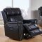 U1707 Power Motion Sofa Black Bonded Leather by Global w/Options