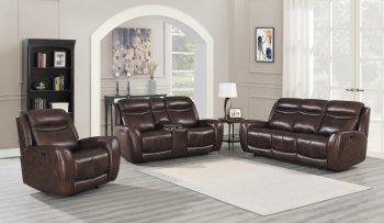 Patrick Power Motion Sofa 609691P in Cognac by Coaster w/Options [CRS-609691P Patrick]