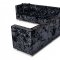 Fredrick Sectional Sofa in Black Crushed Velvet Fabric by VIG