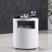 Area Set of 2 Nightstands High Gloss White Lacquer by Casabianca