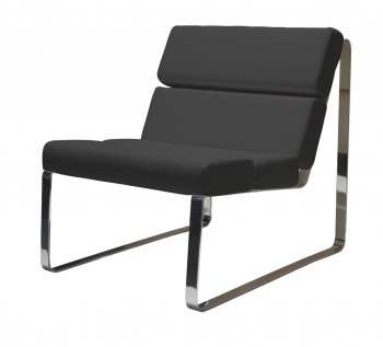 Angel Chair in Black Leatherette by Whiteline Imports [WLCC-Angel Black]