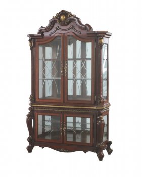 Picardy Curio Cabinet 68229 in Cherry Oak by Acme [AMCU-68229 Picardy]