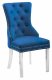 Venice Dining Chair Set of 2 in Blue Velvet