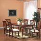 Cherry Finish Traditional 5Pc Dining Room Set w/Optional Items