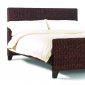 Contemporary Bed Crafted From a Mat of Water Hyacinth