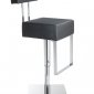 Black Faux Leather Upholstered Modern Cushioned Bar Stool