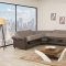 Royal Home Sectional Sofa in Brown Fabric by Casamode w/Oprions