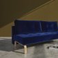 Supremax Vintage Sofa Bed in Blue w/Oak Legs by Innovation