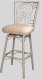 Taupe Suede Seat & Metal Base Set of 2 Swivel Barstools