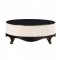 Sheridan Coffee Table 83945 in Cream Fabric & Black by Acme