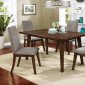 Abelone CM3354T 5PC Dinette Set in Walnut Finish w/Options