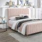 Zara Bed in Pink Velvet by Meridian w/Options