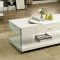 Raya CM4451WH Coffee Table & 2 End Table 3Pc Set in White