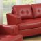 G670 Sofa & Loveseat in Red Bonded Leather by Glory Furniture
