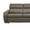 1822 Sectional Sofa in Grayish Brown Taupe Leather by ESF w/Bed