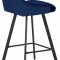 Viviene Counter Stool 761 Set of 2 in Navy Velvet by Meridian