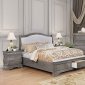 Merida Bedroom CM7504GY in Gray w/Fabric Headboard & Options