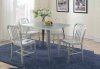 Lipscomb Dining Set 5Pc 107371 in Alluminium by Coaster w/Option