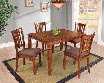 Brown Finish Modern 5Pc Dining Set [WDDS-40128]