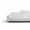 Augusto Power Reclining Sofa in White Leather by Whiteline