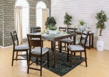 Joinville CM3985PT Counter Height 5Pc Dinette Set in Dark Walnut [FADS-CM3985PT-Joinville II]