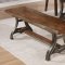 Leann Industrial Dining Table CM3601T in Brown Cherry w/Options