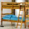 Honey Pine Finish Contemporary Kids Twin Bunk Bed