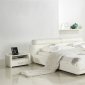 Cannes Bed in White Leather by Casabianca