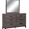 Laura Bedroom Set 5Pc in Gray by Global w/Case & Options