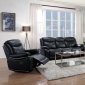 Ralorel Motion Sofa & Loveseat Set LV00060 Black Leather by Acme