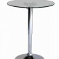 Glass Top & Metal Base Modern Adjustable Bar Table