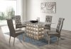 D3975DT Dining Set 5Pc in Metallic Grey by Global w/Options