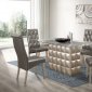 D3975DT Dining Set 5Pc in Metallic Grey by Global w/Options