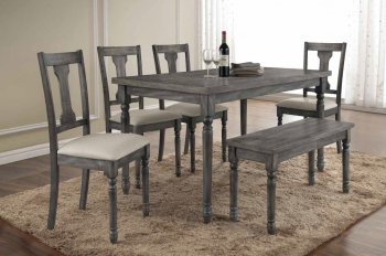 Wallace Dining Room Set 5Pc 71435 Weathered Gray by Acme [AMDS-71435 Wallace]