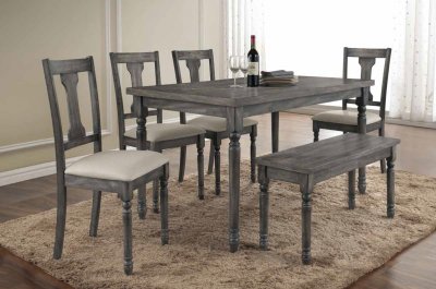 Wallace Dining Room Set 5Pc 71435 Weathered Gray by Acme