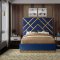 Vector Bed in Navy Velvet Fabric by Meridian w/Options