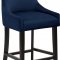 Demi Counter Stool 724 Set of 2 Navy Velvet Fabric by Meridian