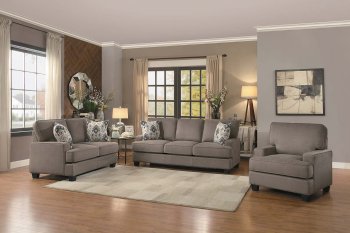 Kenner Sofa 8245BR in Brown Fabric by Homelegance w/Options [HES-8245BR Kenner]