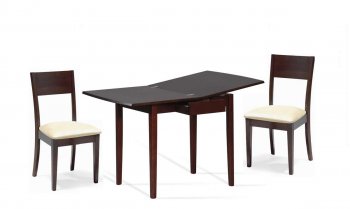 Dark Walnut Modern Dining Table w/Extension & Optional Chairs [NSDS-510027]