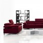 Purple Fabric Modern 3Pc Sofa Set w/Adjustable Headrests