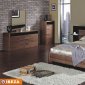 Walnut & Black Ibeza Modern Bedroom w/Optional Casegoods