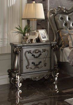 Versailles Nightstand Set of 2 26843 in Antique Platinum by Acme [AMNS-26843 Versailles]