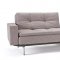 Dublexo Sofa Bed in Gray by Innovation w/Arms & Steel Legs