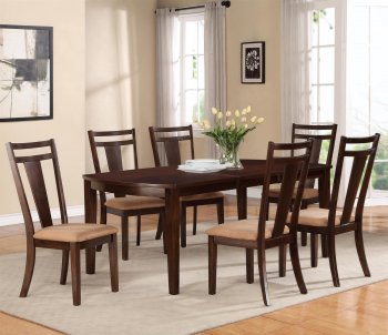 104591 Antonia Dining Table by Coaster in Cappuccino w/Options [CRDS-104591 Antonia]