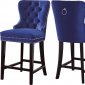 Nikki Stool 741 Set of 2 in Navy Velvet Fabric by Meridian