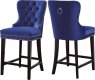 Nikki Stool 741 Set of 2 in Navy Velvet Fabric by Meridian